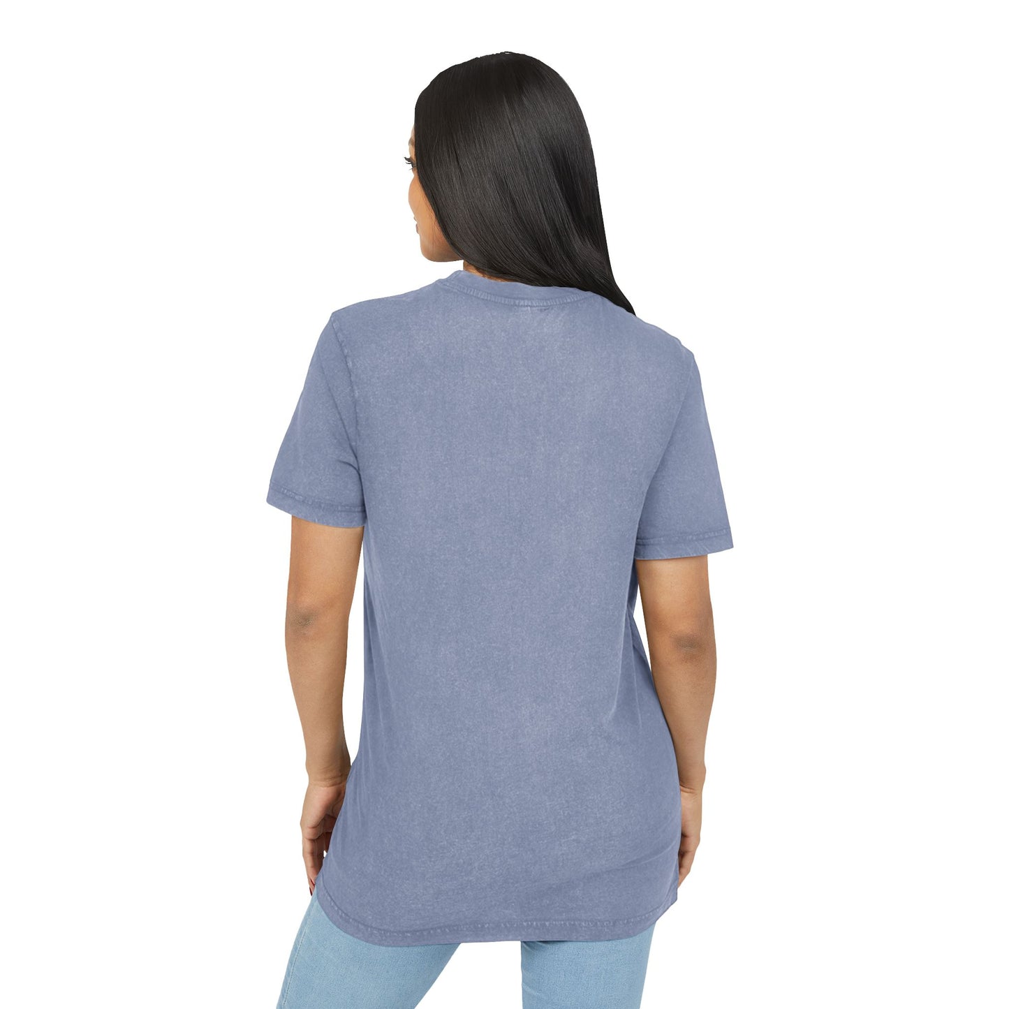 Acid Washed Round Neck BABY DIEGO X Tee BABY BLUE