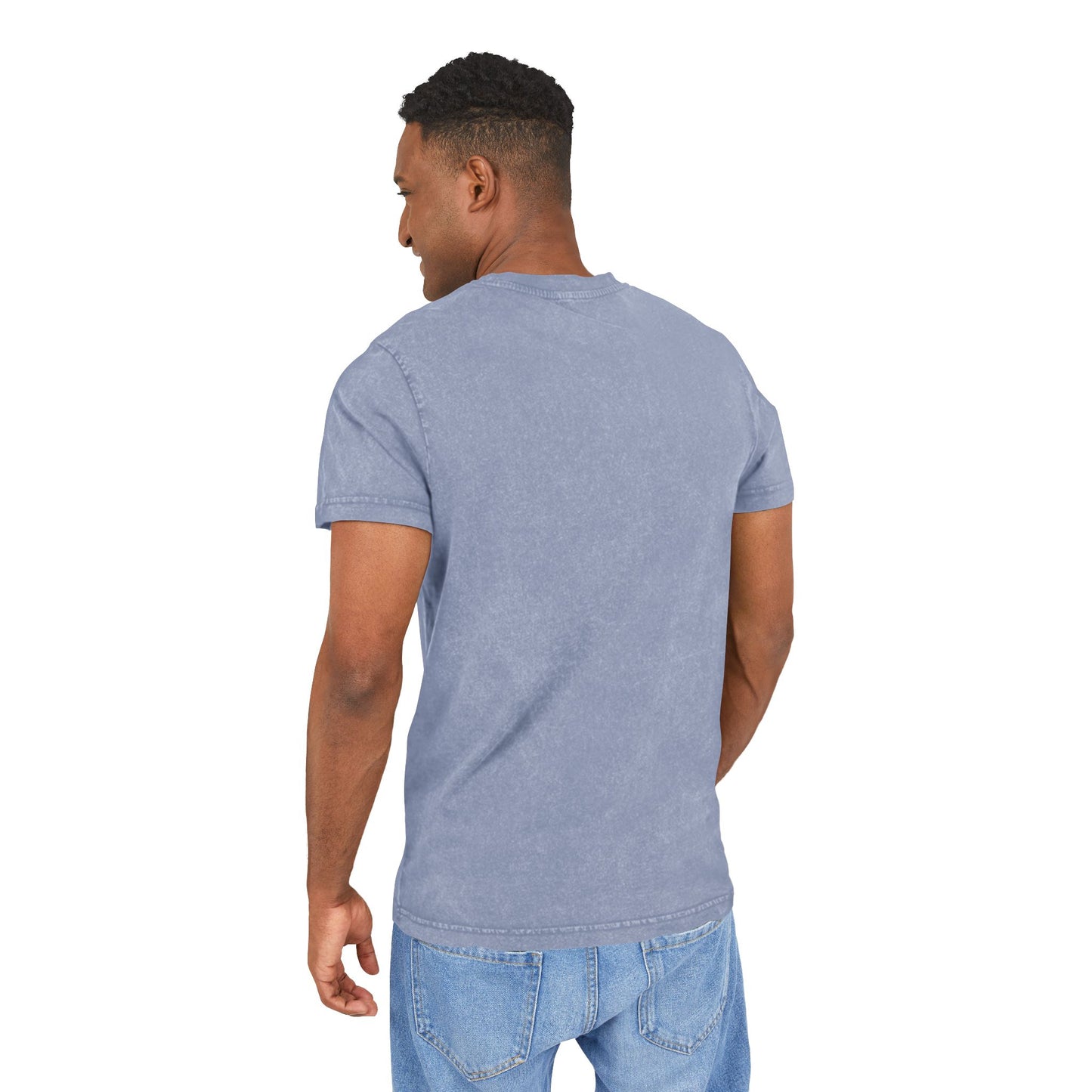 Acid Washed Round Neck BABY DIEGO X Tee BABY BLUE