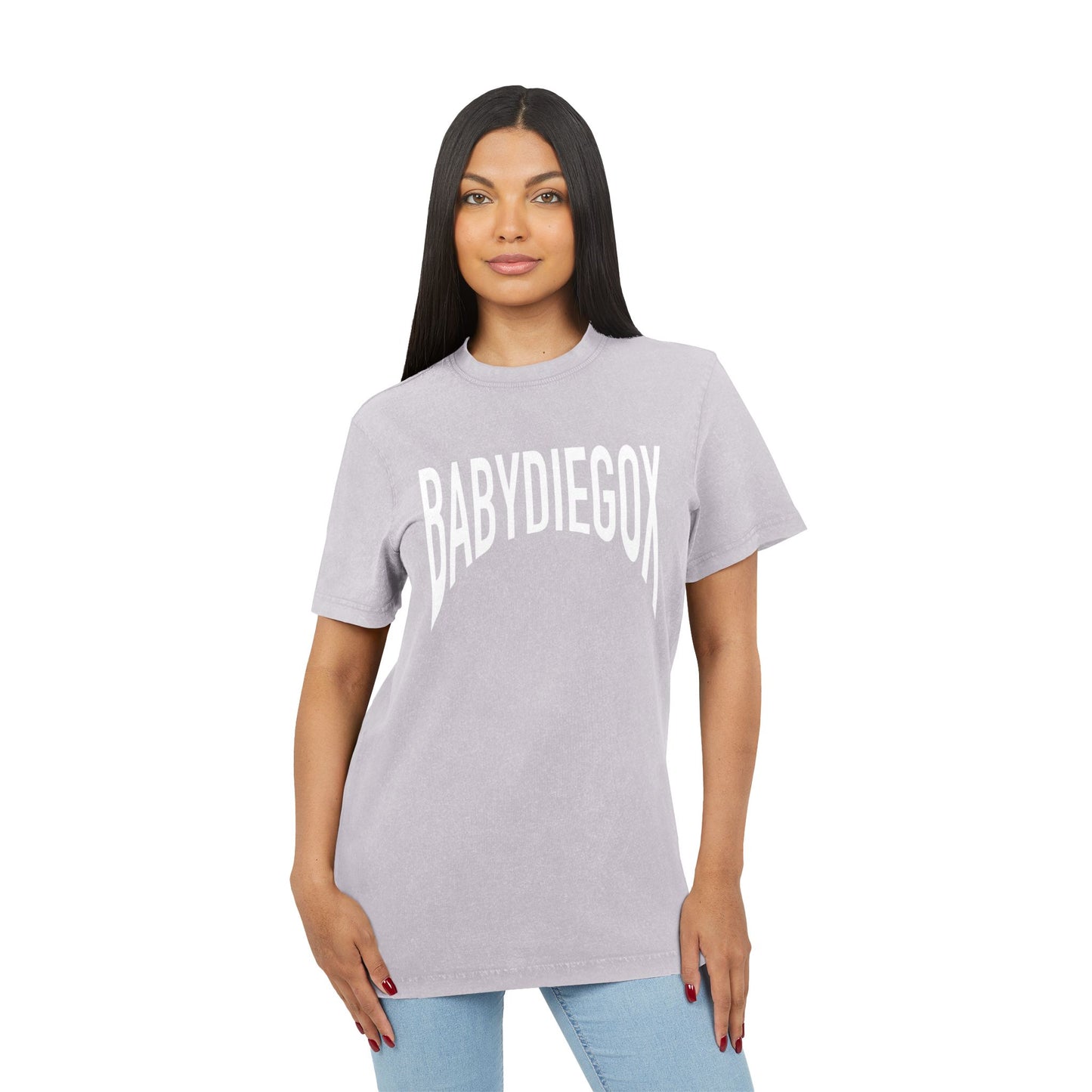 Acid Washed BABY DIEGO X Round Neck Tee SOFT PURPLE