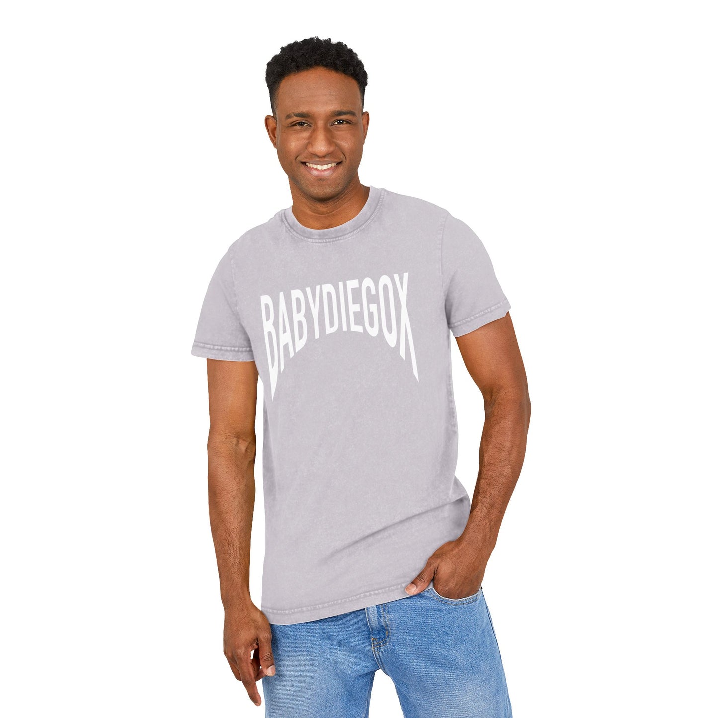 Acid Washed BABY DIEGO X Round Neck Tee SOFT PURPLE