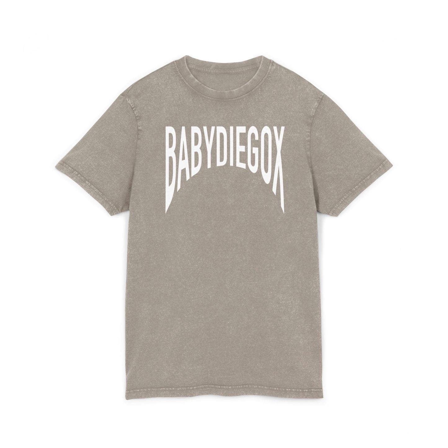 Acid Washed BABY DIEGO X Round Neck Tee BEIGE / KHAKI