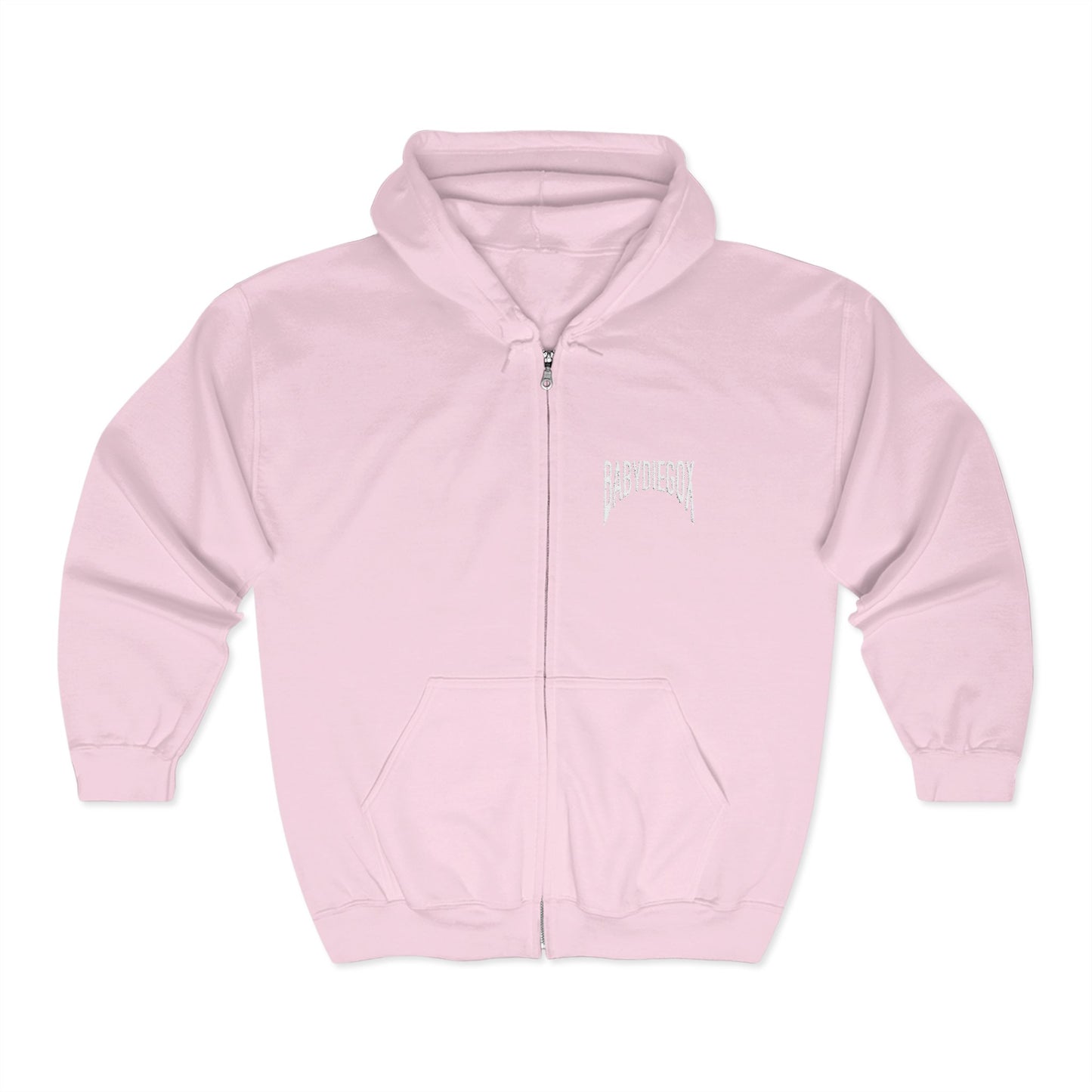 Unisex  BABY DIEGO X Full Zip Hooded Sweatshirt POWDER PINK