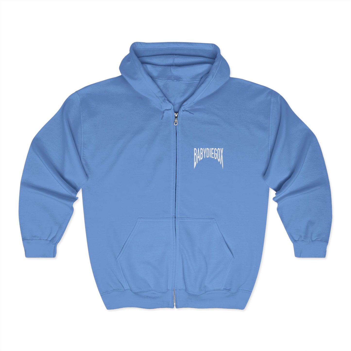 Unisex  BABY DIEGO X Full Zip Hooded Sweatshirt BABY BLUE