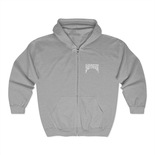 Unisex  BABY DIEGO X Full Zip Hooded Sweatshirt STONE GREY